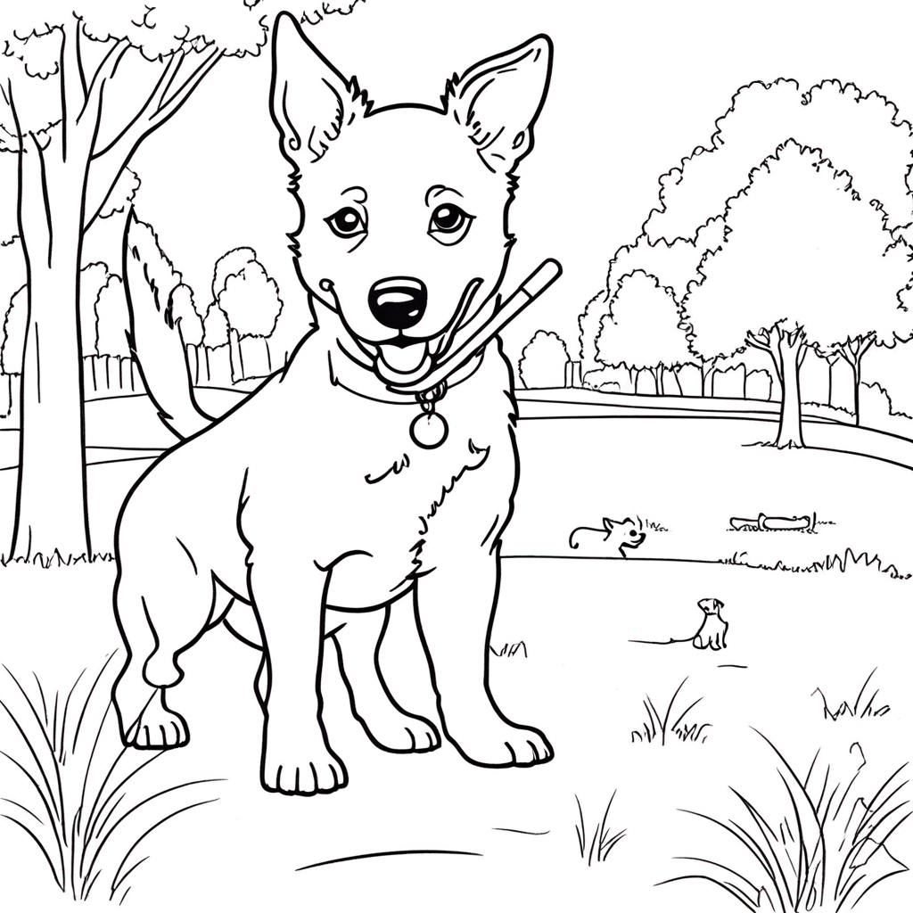 "Bluey Fetching Stick Together"