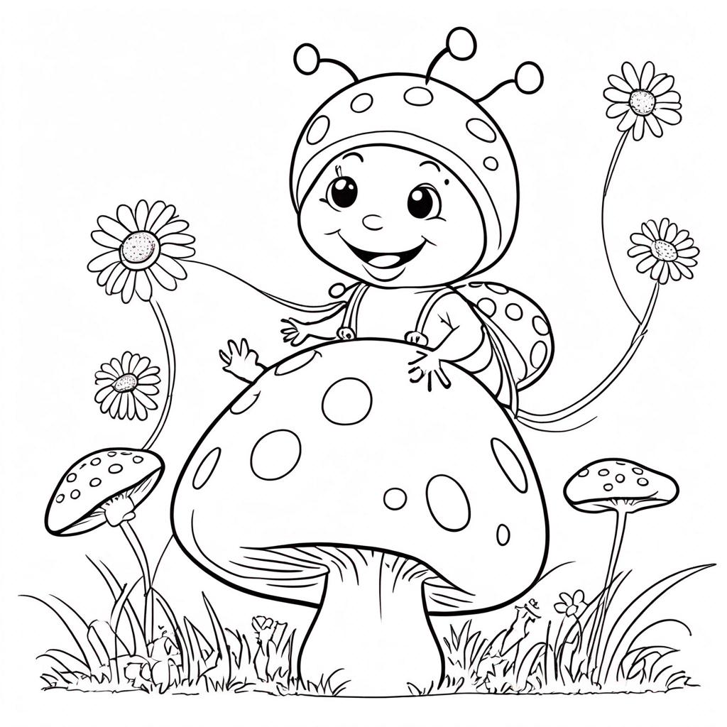 "Bubbly Butterfly Parade with Friends" coloring page from butterfly theme - free printable line art for kids and adults