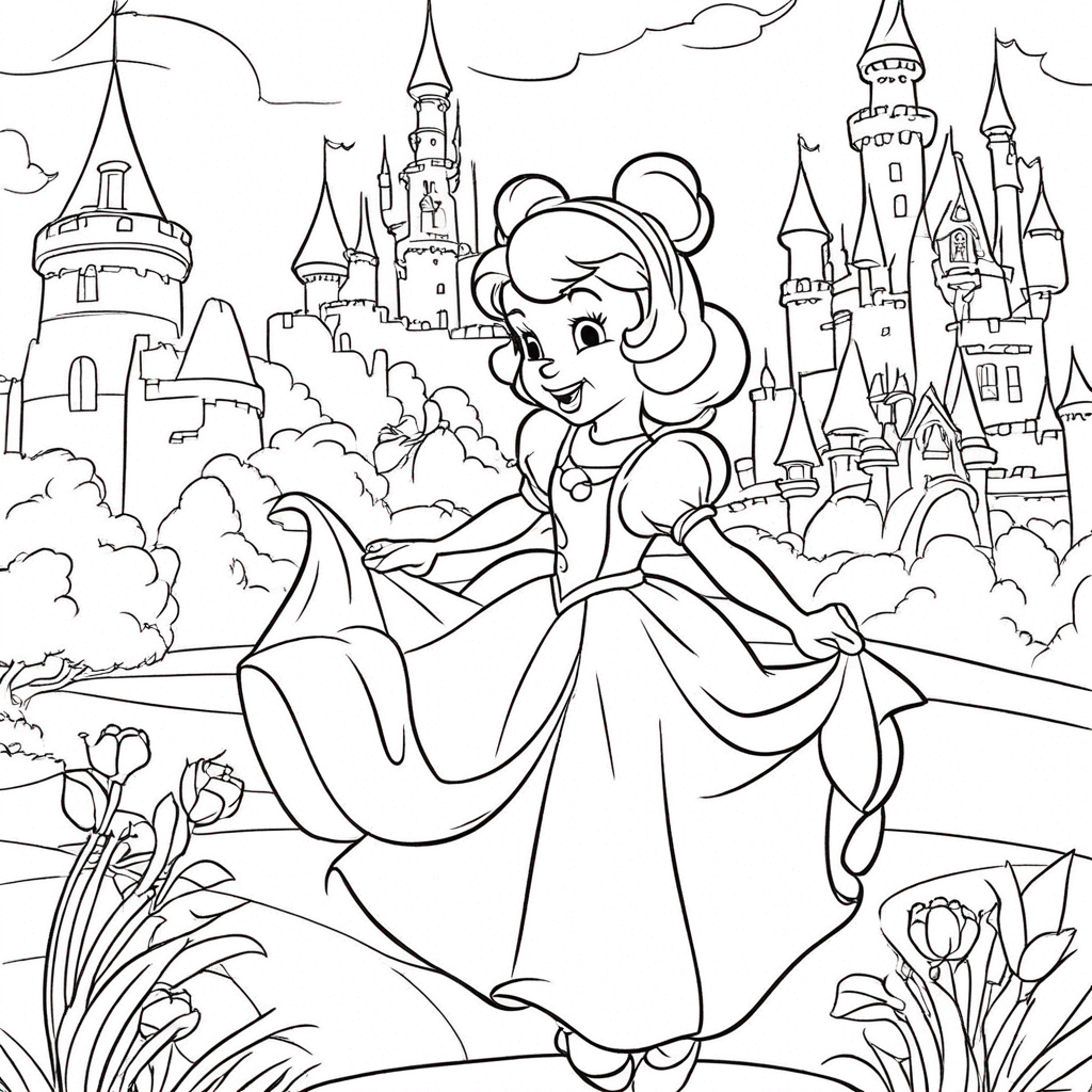 Mickey Exploring Pirate Island coloring page from Disney theme - free printable line art for kids and adults