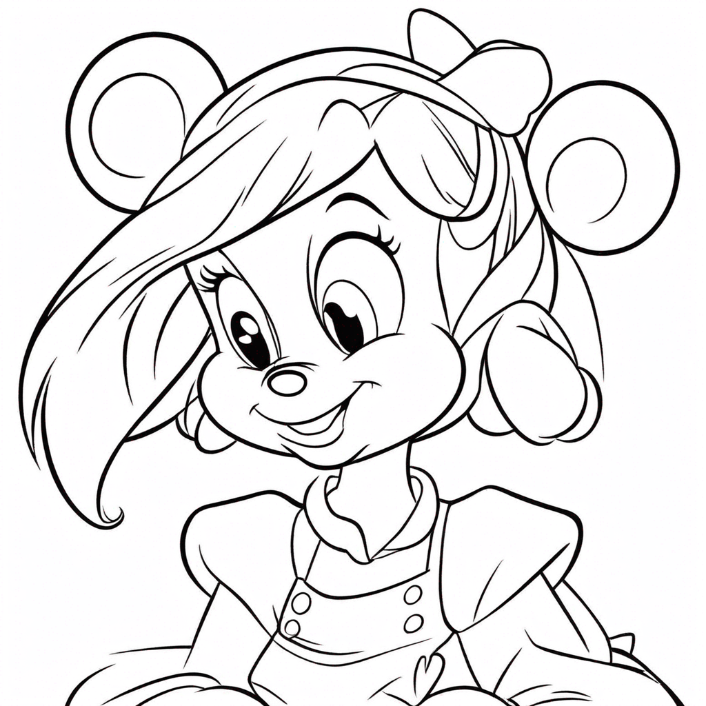 Mickey Mouse Waving at Parade coloring page from Disney theme - free printable line art for kids and adults