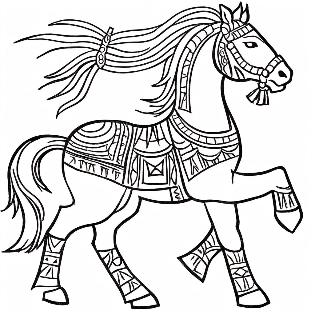horse coloring pages theme preview - 25 free printable coloring pages for kids and adults