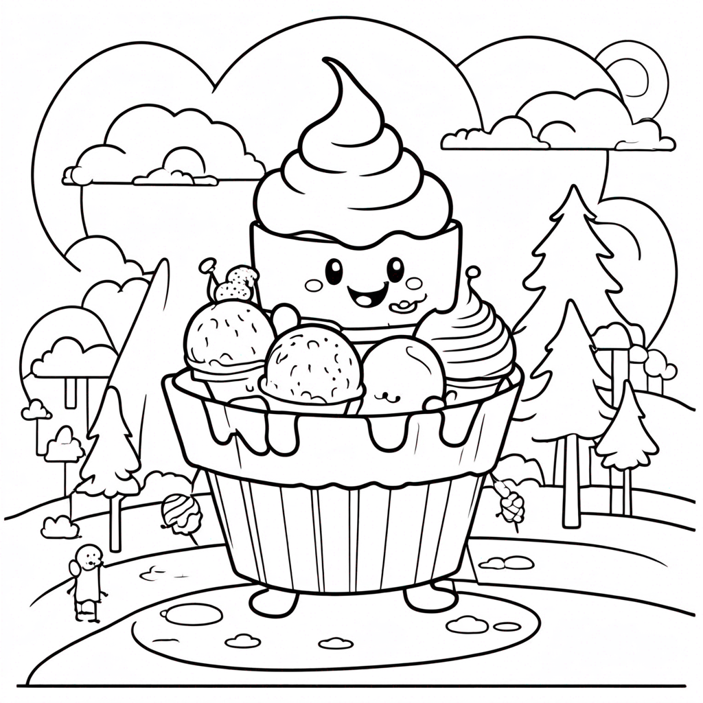 "Ice-Cream Swirling in Candyland"
