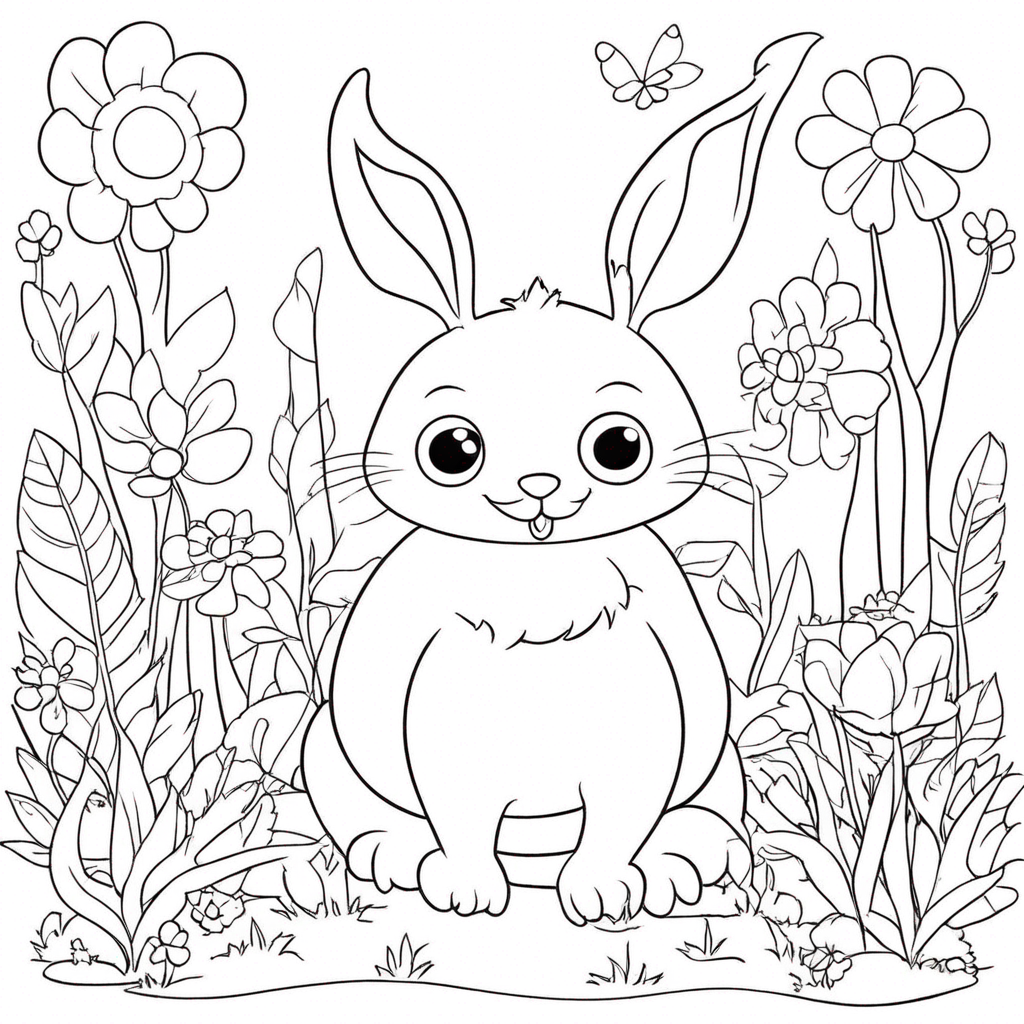 Labubu Exploring Magical Forest coloring page from Labubu theme - free printable line art for kids and adults