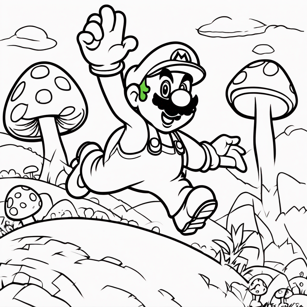 mario Coloring Page