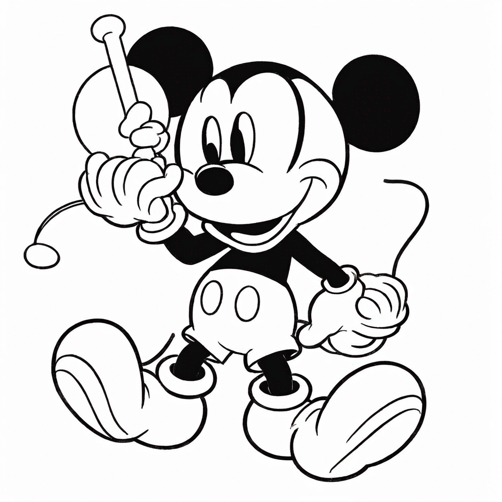Mickey Mouse Cầm Thiết Bị Toodles coloring page from "chuột Mickey" theme - free printable line art for kids and adults