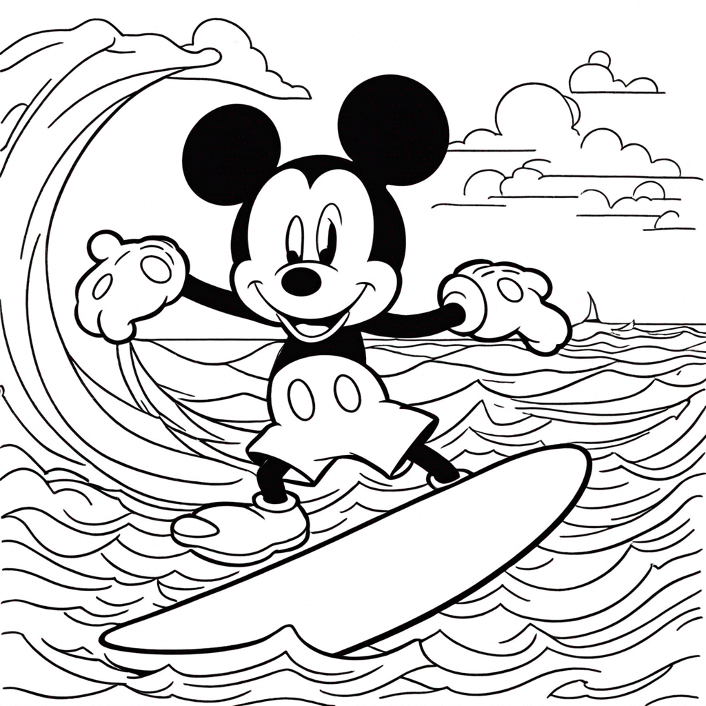 mickey mouse coloring pages theme preview - 27 free printable coloring pages for kids and adults